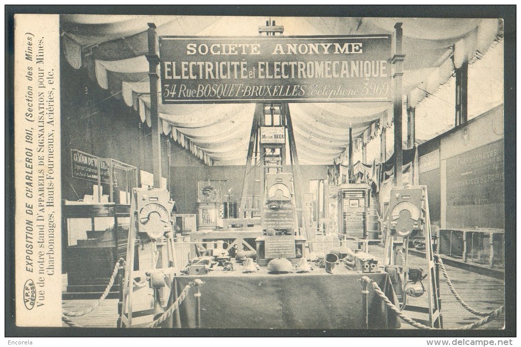 1 Centimes N°81 Surcahrgé BRUSSEL 11 BRUXELLES S/C.P. (vue S.A. Electricite & électromécanique Rue Bosquet) Vers Marcine - Typografisch 1906-12 (Wapenschild)