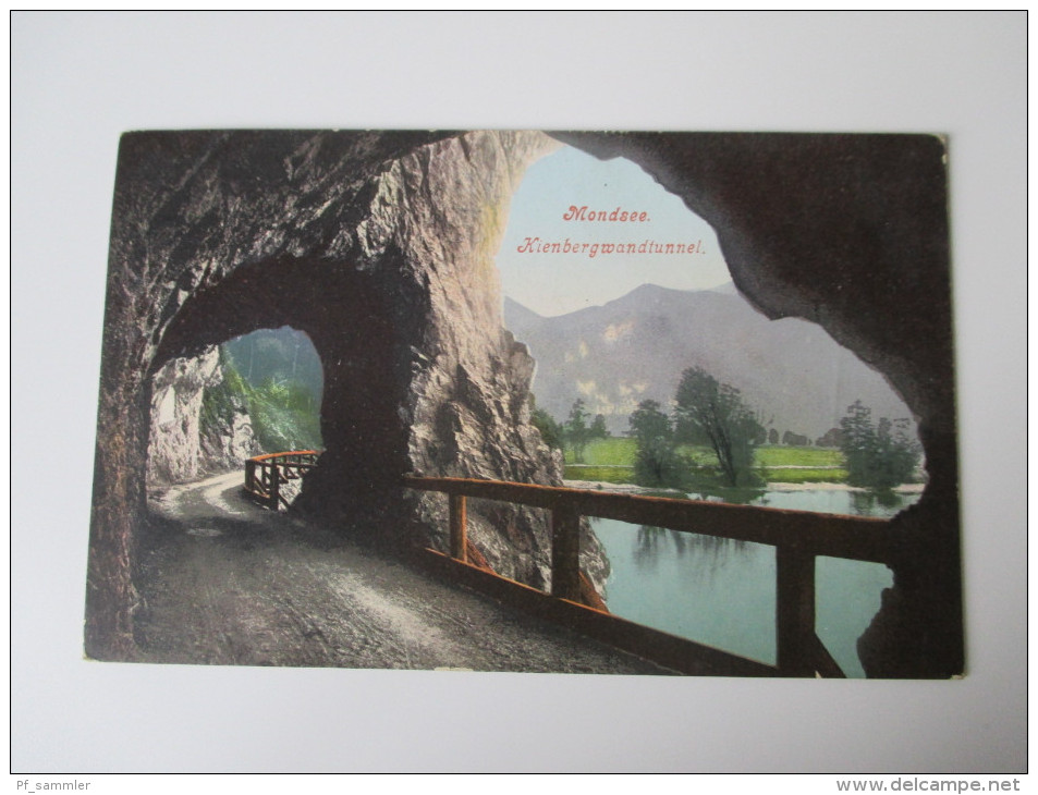 AK / Bildpostkarte 1906 Mondsee Kienbergwandtunnel Verlag F.E. Brandt In Gmunden, Photochromiekarte 333 - Mondsee