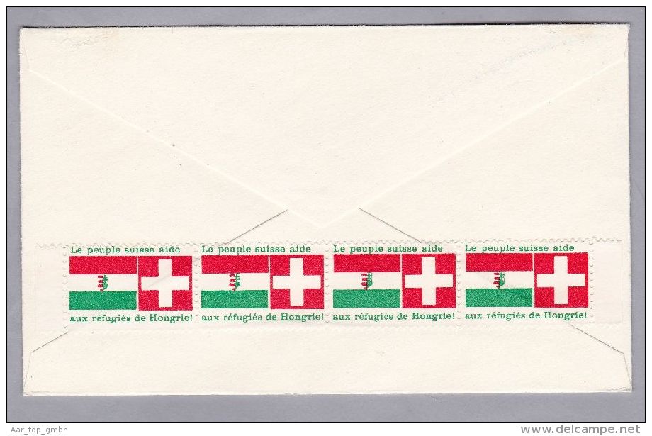 Schweiz Flugpost 1957-02-09 Swissair Mittelholzer Gedenkflug Nach Cape Town Mit Viererblock 1956 PJ 40 Rp - Premiers Vols