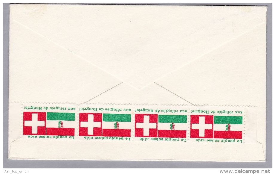 Schweiz Flugpost 1957-02-09 Swissair Mittelholzergedenkflug CAPETOWN  Mit Viererblock 1956 PJ 30 Rp - First Flight Covers