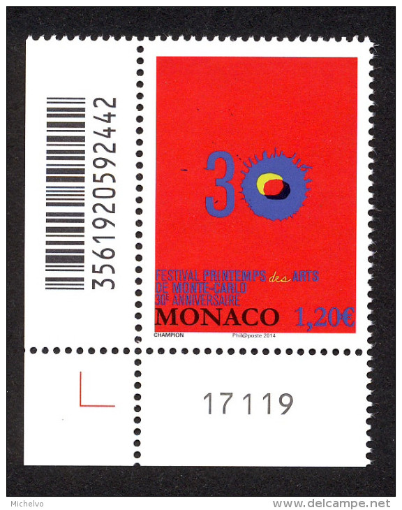 Monaco 2014 - Yv N° 2920 ** - 30e Anniversaire Du Printemps Des Arts De Monte-Carlo ** - Unused Stamps