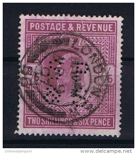 Great Britain SG  260?  Used  1902 Yvert 118  PERFIN   SP & S - Oblitérés