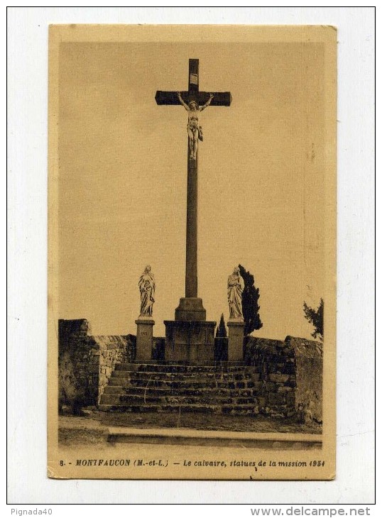 CP , 49 , MONTFAUCON , Le Calvaire, Statues De La Mission - Montfaucon