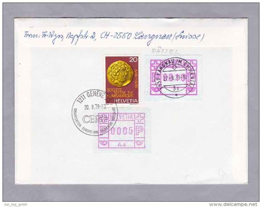 Schweiz Automatenmarken 1979-09-20 Genève R-Brief Nach Manila Mit  Zu# 1 IV "A4" - Automatic Stamps