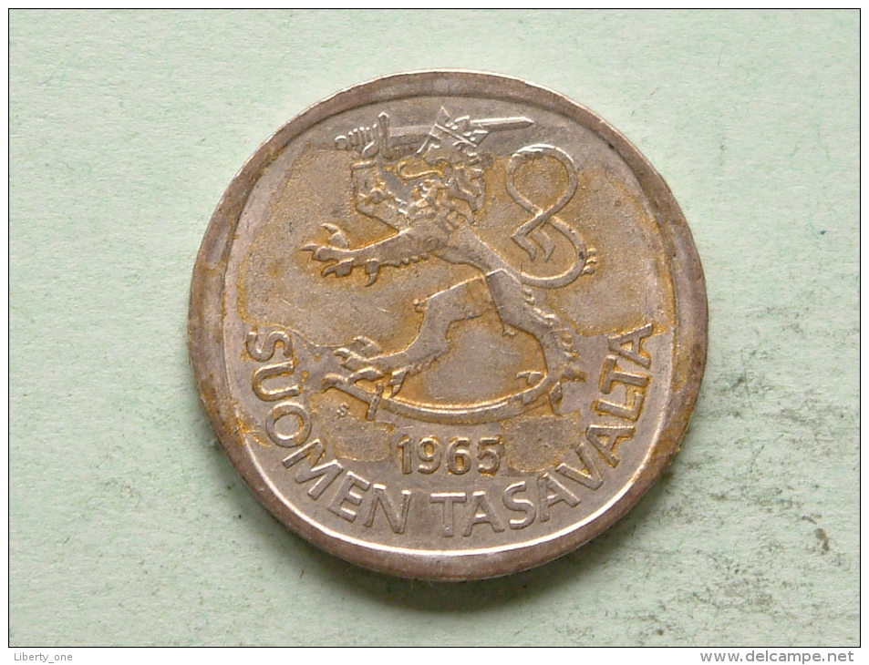 1965 - 1 MARKKA / KM 49 ( Uncleaned - For Grade, Please See Photo ) ! - Finland