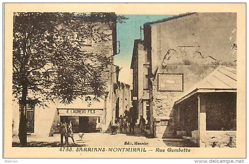 Vaucluse - A395 - Sarrians-montmirail - Rue Gambetta - Carte  Bon état - - Sarrians