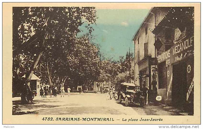 Vaucluse - A394 - Sarrians-montmirail - La Place Jean Jaurès - Carte  Bon état - - Sarrians