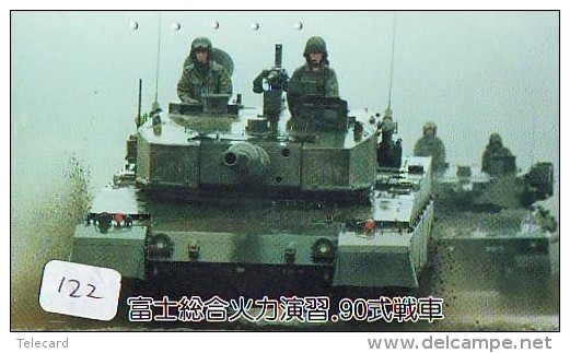 Télécarte JAPON * WAR TANK (122)  MILITAIRY LEGER ARMEE PANZER Char De Guerre * KRIEG * Phonecard Japan Army * - Armee