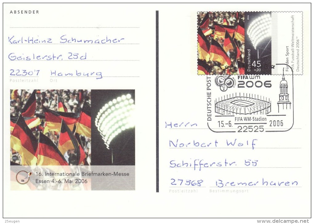 GERMANY 2006 FOOTBALL WORLD CUP GERMANY POSTCARD WITH POSTMARK  / A 07/ - 2006 – Germany