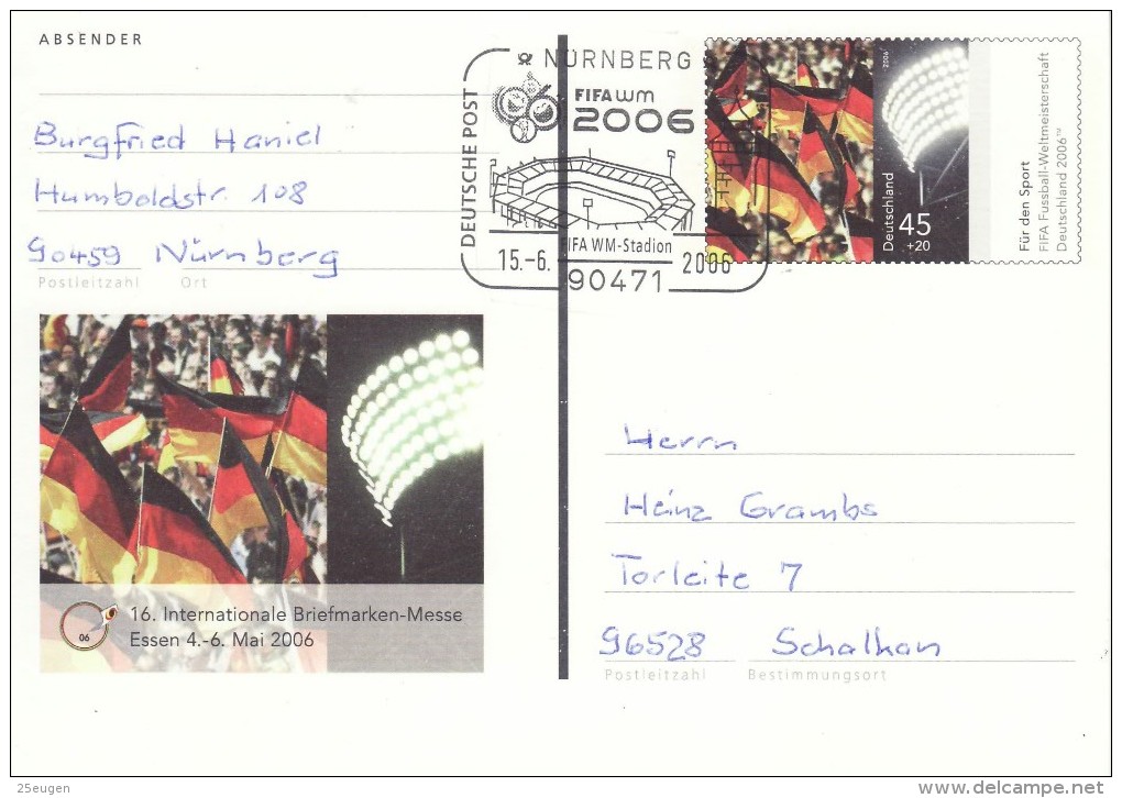 GERMANY 2006 FOOTBALL WORLD CUP GERMANY POSTCARD WITH POSTMARK  / A 11/ - 2006 – Germany