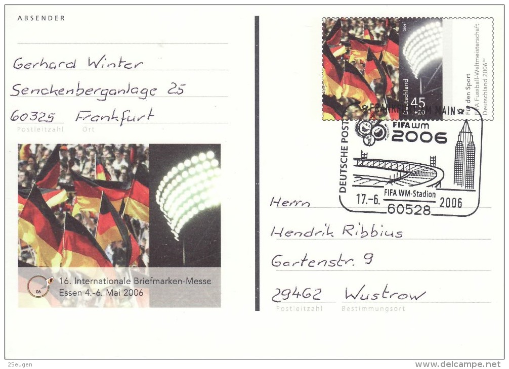 GERMANY 2006 FOOTBALL WORLD CUP GERMANY POSTCARD WITH POSTMARK  / A 15/ - 2006 – Germany