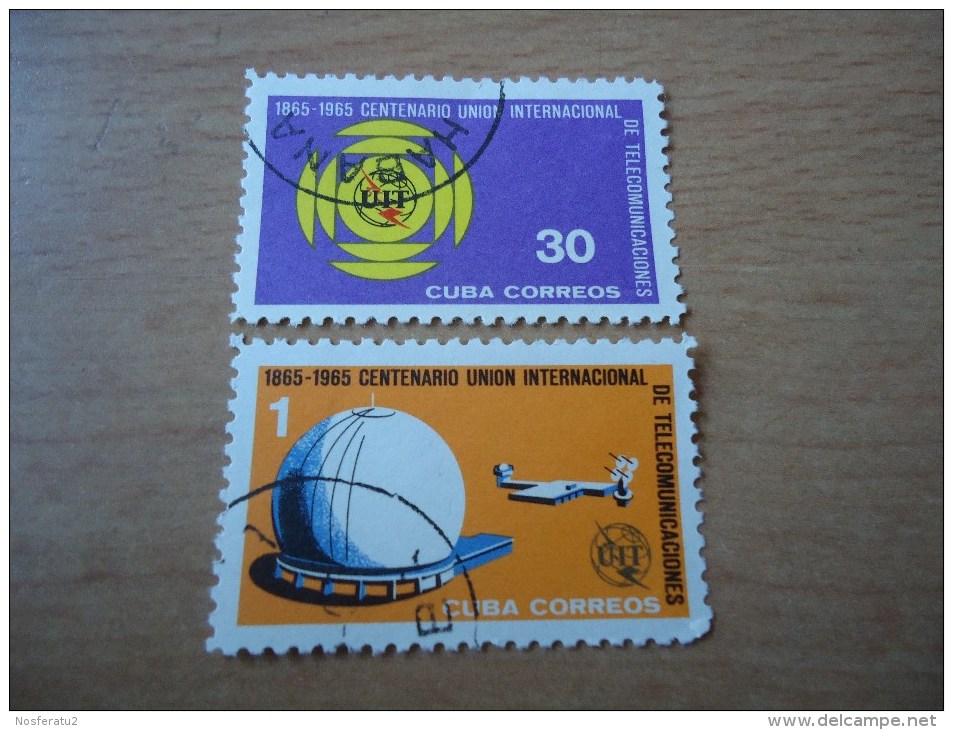 Kuba: 2 Werte 100 Jahre UIT - Used Stamps