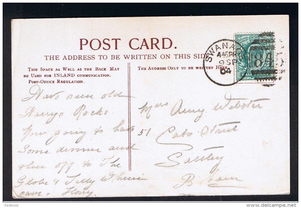 RB 982 -  1904 Postcard - The Old Harry Rocks - Studland Dorset - Good Swanage 845 Duplex Postmark - Swanage