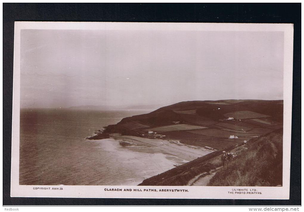 RB 982 - Real Photo Postcard - Clarach &amp; Hill Paths - Aberystwyth Cardiganshire Wales - Cardiganshire