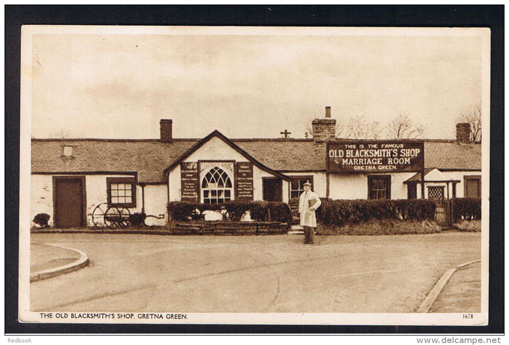 RB 982 - Early Postcard - Old Blacksmith's Shop - Gretna Green - Dumfriesshire Scotland - Dumfriesshire