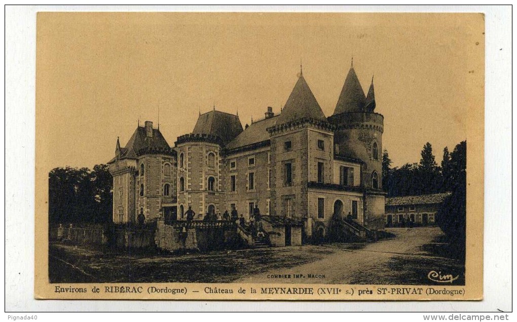 CP , 24 , Environs De RIBERAC , Château De La Meynardie Près De Saint-Privat - Riberac