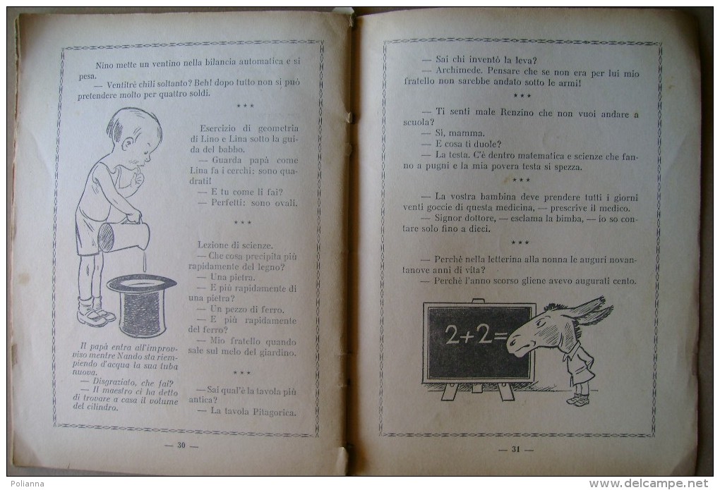 PCD/48 L´ARITMETICA PER RIDERE-Consonno S.A.C.S.E 1940 Illustrazioni Di GIM - Antiguos