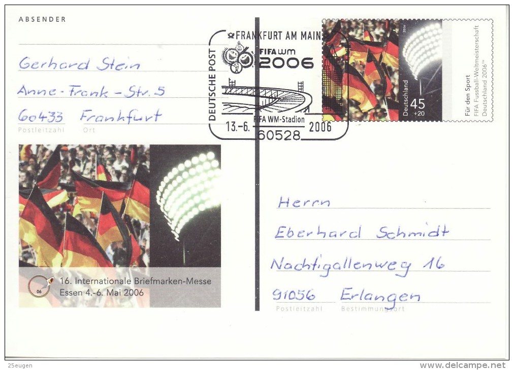 GERMANY 2006 FOOTBALL WORLD CUP GERMANY POSTCARD WITH POSTMARK  / A 21/ - 2006 – Germany