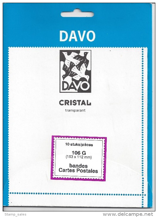 DAVO KLEMSTROKEN CRISTAL TRANSPARANT 153mm X 112mm NIEUW / NEW /NOUVEAU SUPERBE - Enveloppes Transparentes