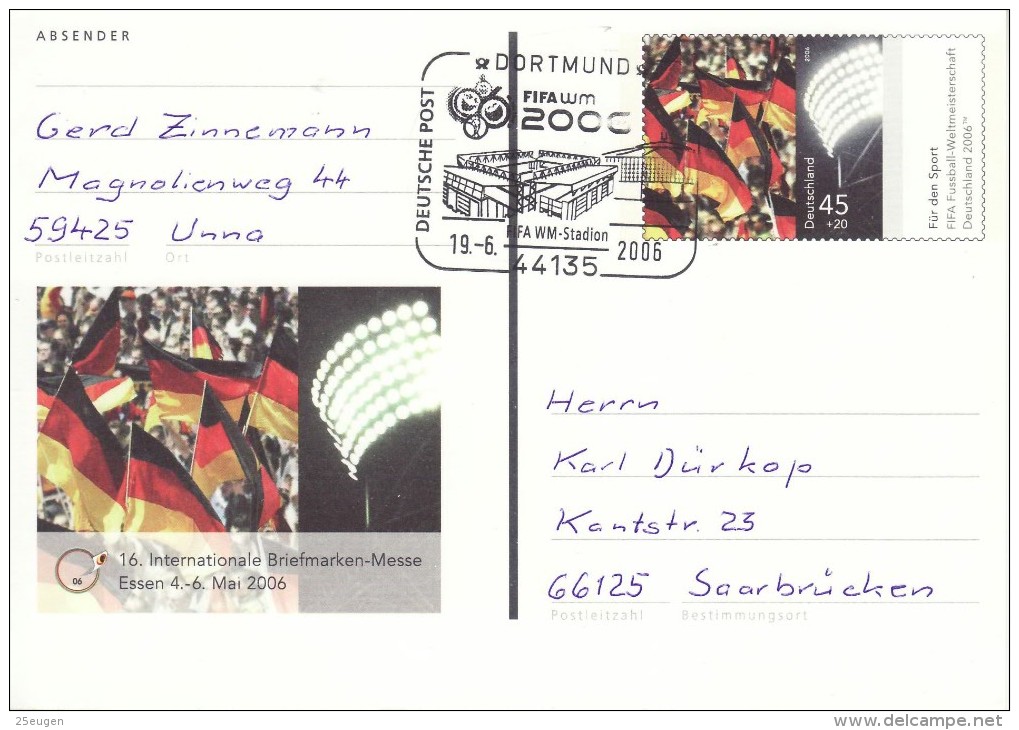 GERMANY 2006 FOOTBALL WORLD CUP GERMANY POSTCARD WITH POSTMARK  / A 23/ - 2006 – Germany