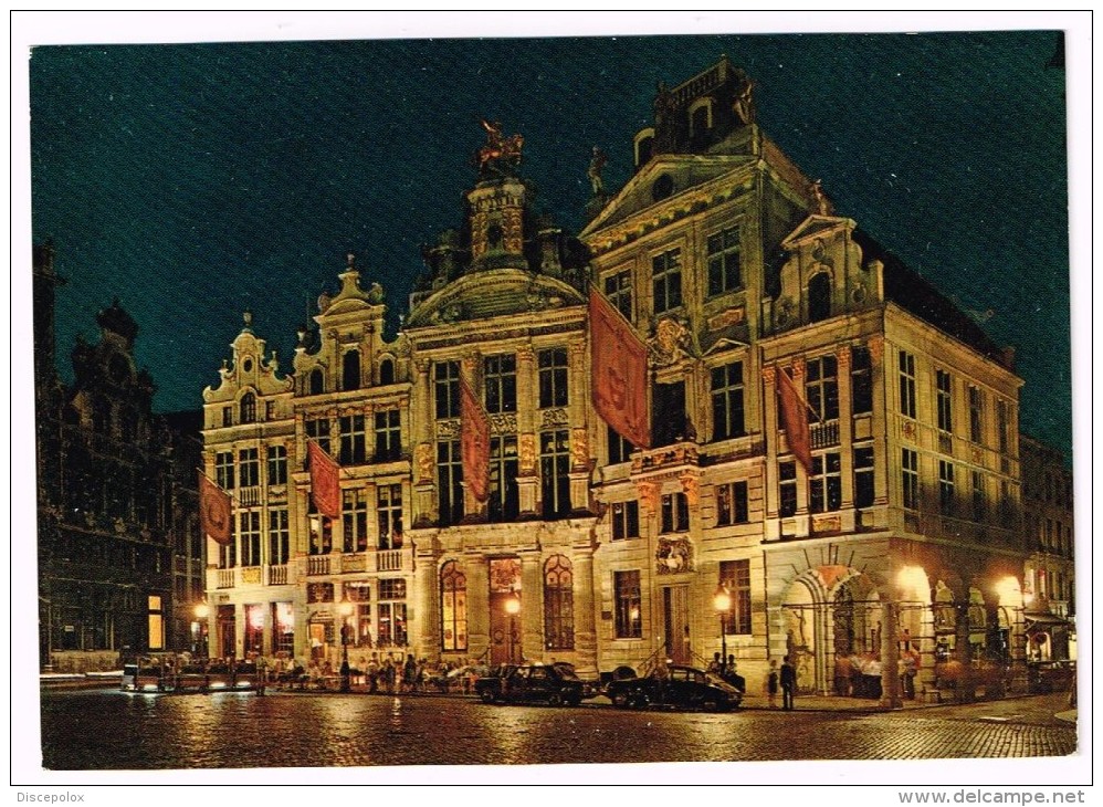M1532 Bruxelles - Grand Place - Nuit Notte Night Nacht Noche / Non Viaggiata - Bruselas La Noche