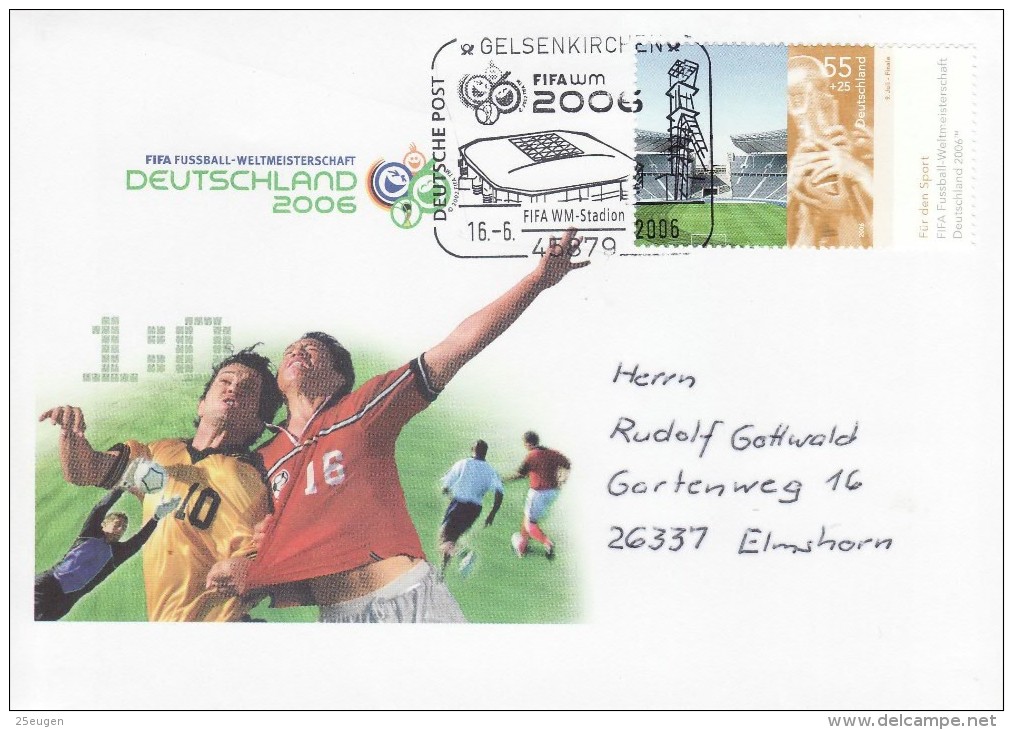 GERMANY 2006 FOOTBALL WORLD CUP GERMANY COVER WITH POSTMARK  / A 40/ - 2006 – Germany