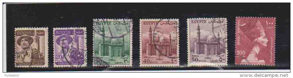 EGYPTE.  (Y&amp;T)  1953/56  -  N°311 à 326.  * Série Incomplete * Série Courante *  *  Obl - Used Stamps