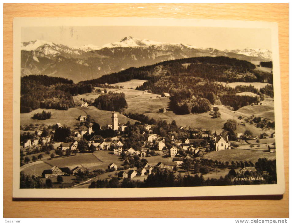 Kurort HEIDEN Zurich 1951 To Baden Germany Spa Thermal Health Mountain Mountains Post Card Switzerland Suisse - Baden