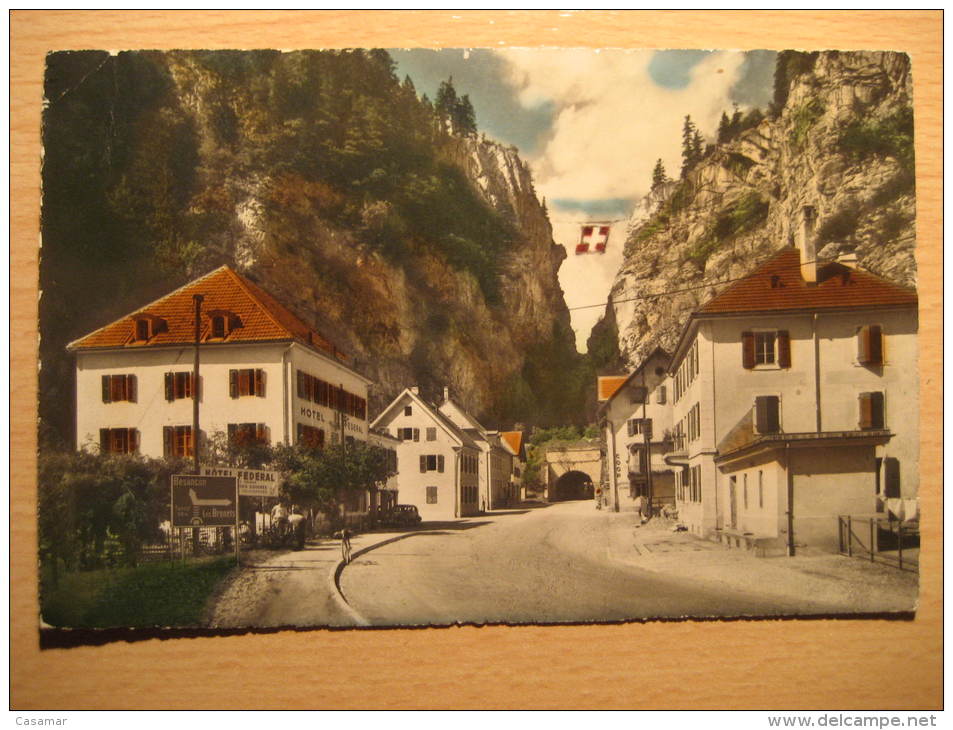 COL DES ROCHES Hotel Federal Mountain Mountains Post Card Switzerland Suisse - Roches