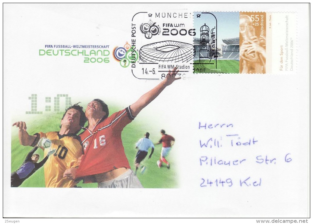 GERMANY 2006 FOOTBALL WORLD CUP GERMANY COVER WITH POSTMARK  / A 49/ - 2006 – Germany