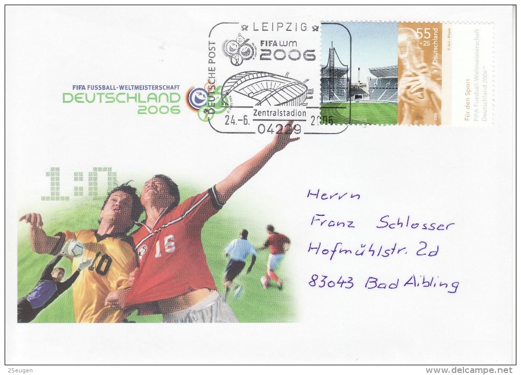 GERMANY 2006 FOOTBALL WORLD CUP GERMANY COVER WITH POSTMARK  / A 51/ - 2006 – Germany