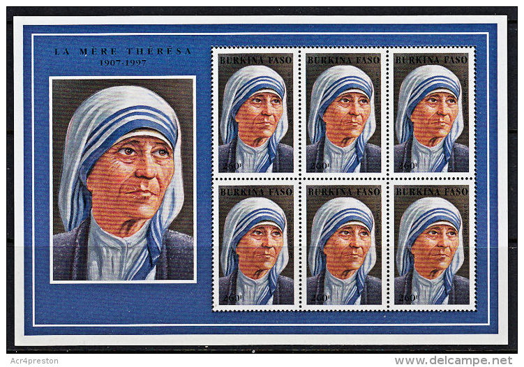 C0361 BURKINA FASO 1998, Mother Theresa  MNH - Burkina Faso (1984-...)