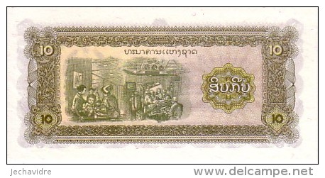 LAOS  10 Kip   Emission De 1979   Pick 27 A      ***** BILLET  NEUF ***** - Laos