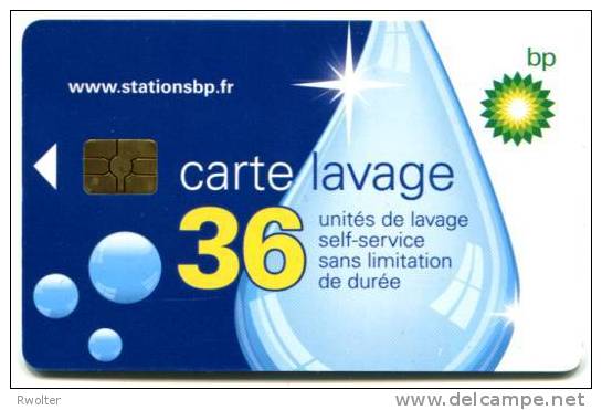 @+ Carte De Lavage BP - NEW - 36 UNITES - Puce 1 - Recto : Stationsbp.fr. - Lavage Auto