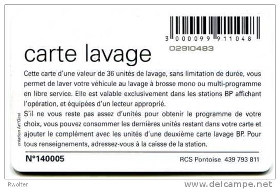 @+ Carte De Lavage BP - NEW - 36 UNITES - Puce 1 - Recto : Stationsbp.fr. - Lavage Auto