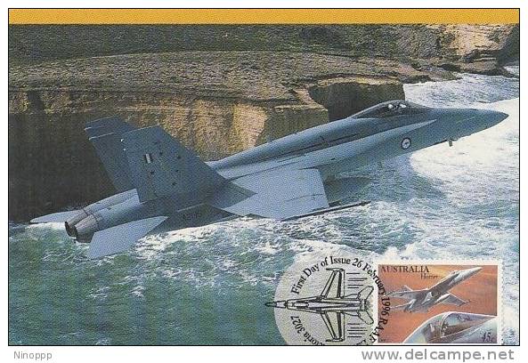 Australia-1996 Military Aviation,45c Hornet   Maximum Card - Cartes-Maximum (CM)