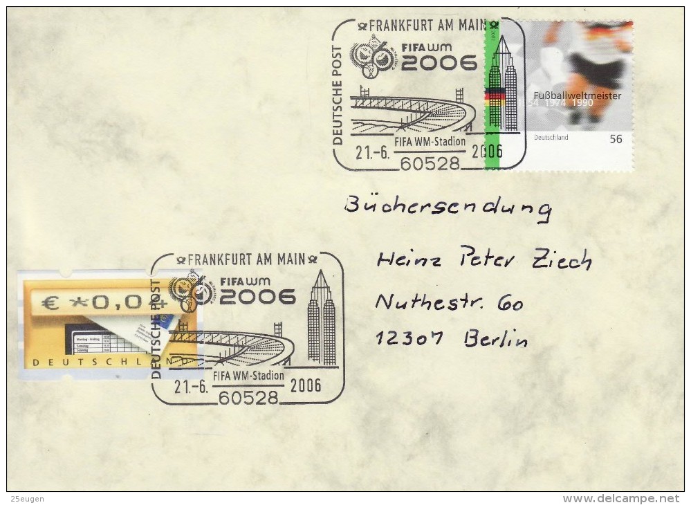 GERMANY 2006 FOOTBALL WORLD CUP GERMANY COVER WITH POSTMARK  / A 80/ - 2006 – Germany