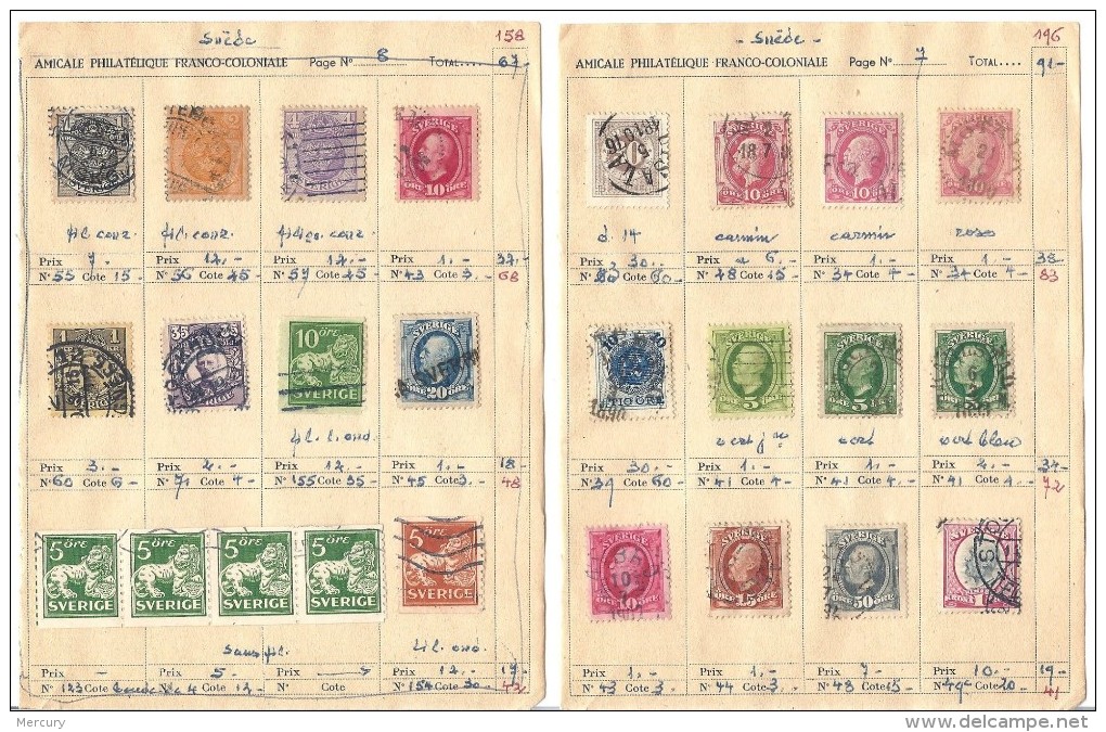 Joli Lot De 120 Timbres Anciens (5 Scans) - Collections