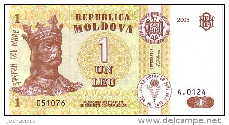 MOLDAVIE  1 Leu  Daté De 2005   Pick 8        ***** BILLET  NEUF ***** - Moldova