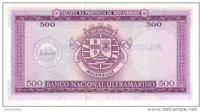 MOZAMBIQUE    500 Escudos   Daté Du 22-03-1967     Pick 118 A        ***** BILLET  NEUF  ***** - Mozambique