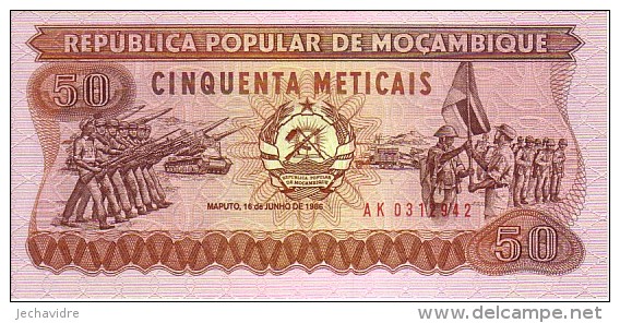 MOZAMBIQUE    50 Meticais    Daté Du 16-06-1986   Pick 129 B         ***** BILLET  NEUF  ***** - Moçambique