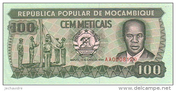 MOZAMBIQUE    100 Meticais    Daté Du 16-06-1989   Pick 130 C          ***** BILLET  NEUF  ***** - Moçambique