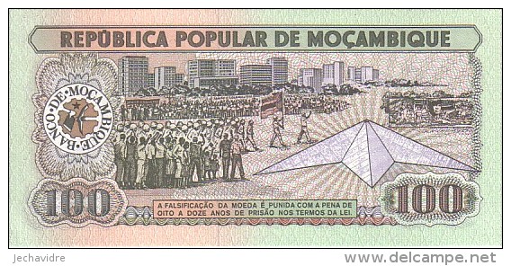 MOZAMBIQUE    100 Meticais    Daté Du 16-06-1989   Pick 130 C          ***** BILLET  NEUF  ***** - Moçambique
