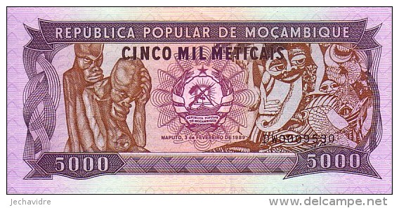 MOZAMBIQUE   5 000   Meticais    Daté Du 03-02-1989   Pick 133 B          ***** BILLET  NEUF  ***** - Mozambique