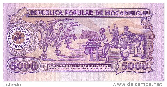 MOZAMBIQUE   5 000   Meticais    Daté Du 03-02-1989   Pick 133 B          ***** BILLET  NEUF  ***** - Mozambique