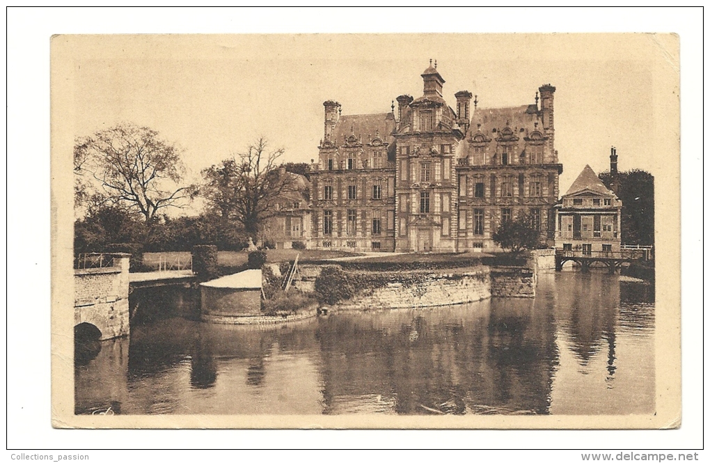 Cp, 27, Beaumesnil, Le Château, écrite - Beaumesnil