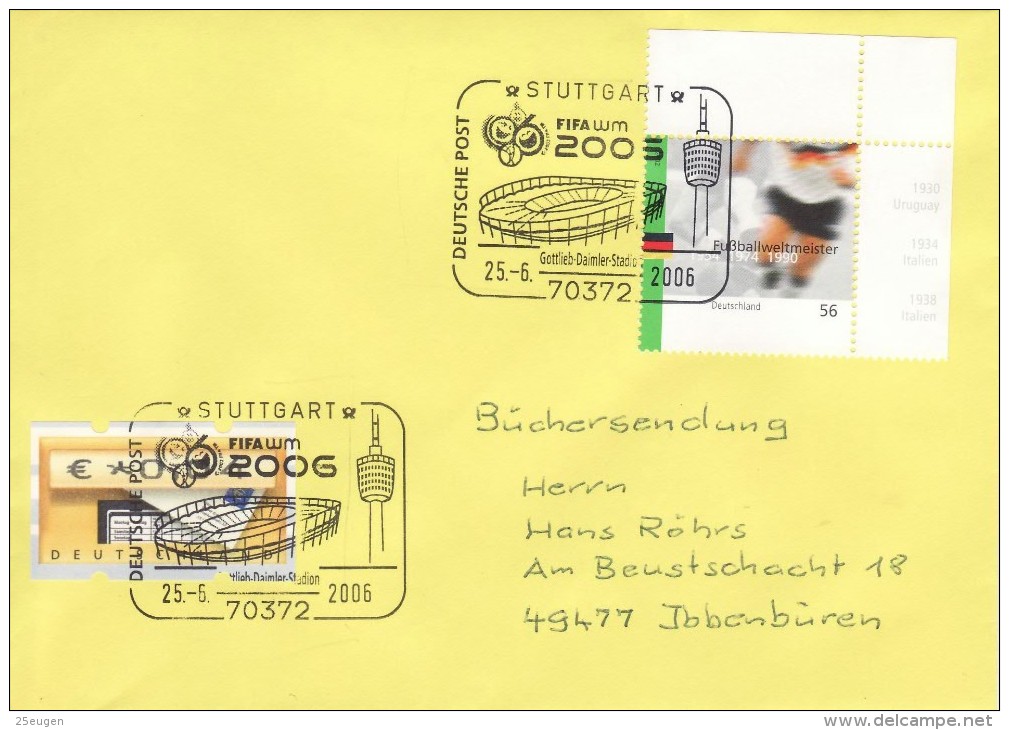 GERMANY 2006 FOOTBALL WORLD CUP GERMANY COVER WITH POSTMARK  / A 98 / - 2006 – Germany