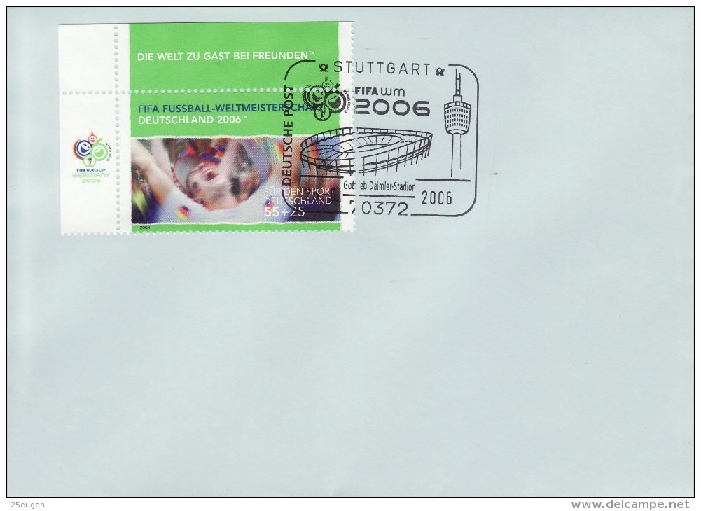 GERMANY 2006 FOOTBALL WORLD CUP GERMANY COVER WITH POSTMARK  / A 99 / - 2006 – Germany