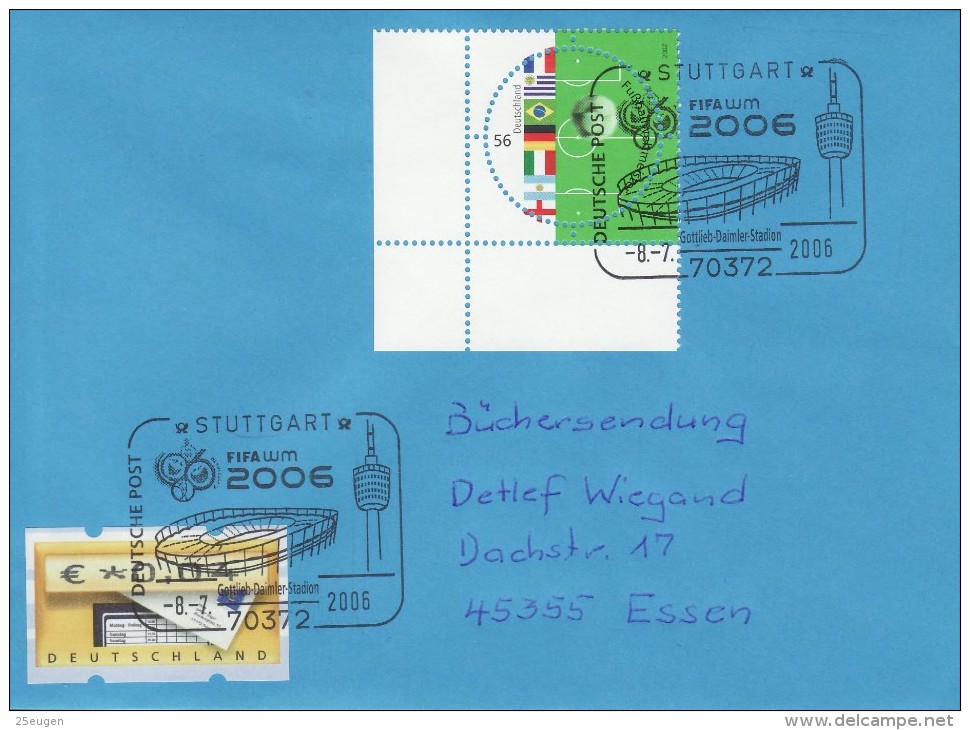 GERMANY 2006 FOOTBALL WORLD CUP GERMANY COVER WITH POSTMARK  / A 107 / - 2006 – Germany
