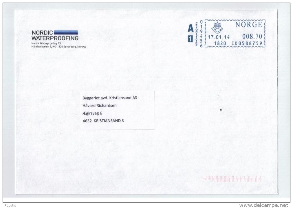 Norway Meter Franking 17.01.2014 - Storia Postale